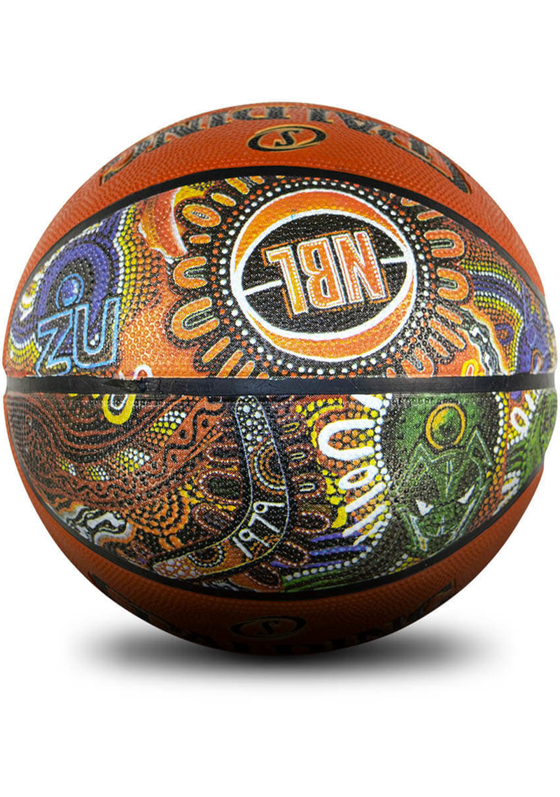 SPALDING GAME BALL SERIES OUTDOOR INDIGENOUS BROWN Jim Kidd Sports