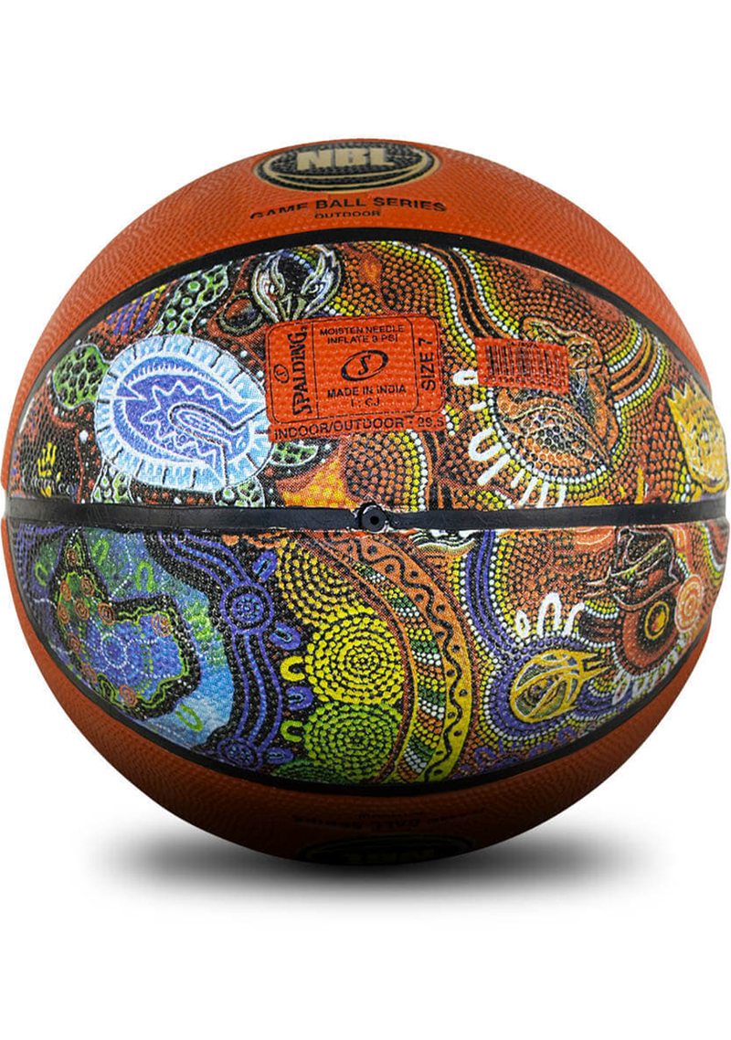 SPALDING GAME BALL SERIES OUTDOOR INDIGENOUS BROWN Jim Kidd Sports