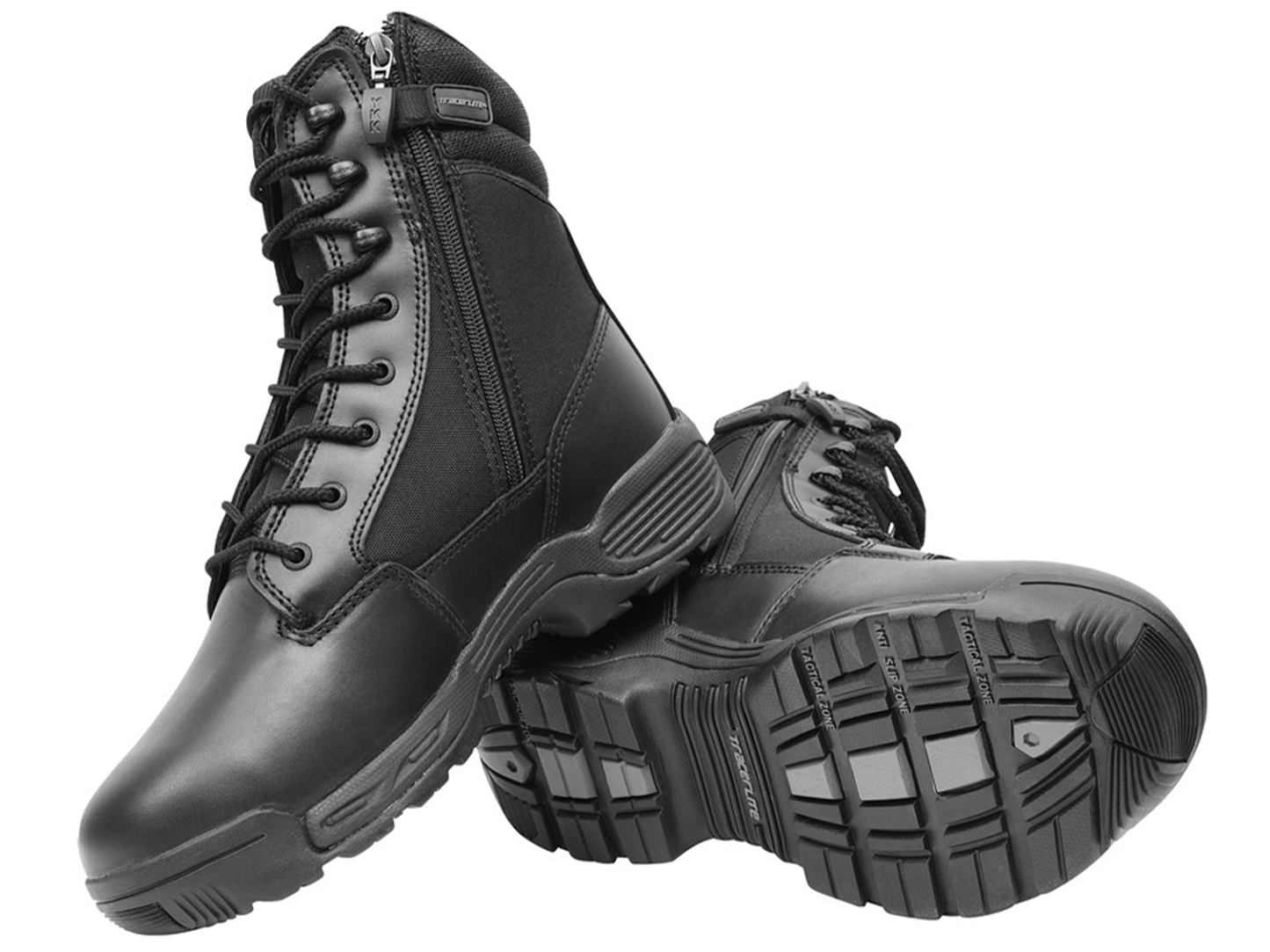 Tracerlite Men’s 8 Inch Leather Cordura Side Zip Boots