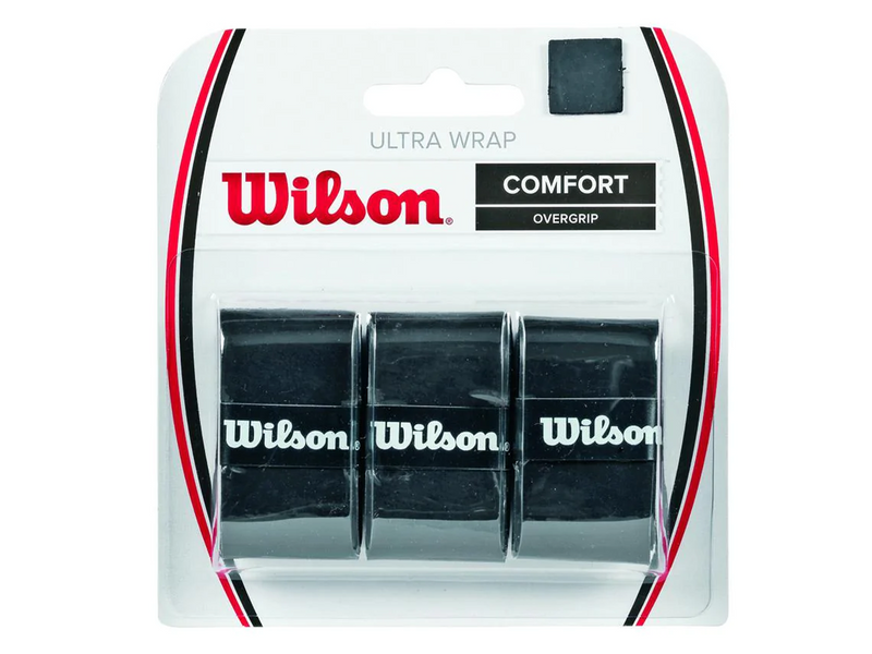 Wilson 3 Pack Black Ultra Wrap Overgrip <BR> WRZ403000
