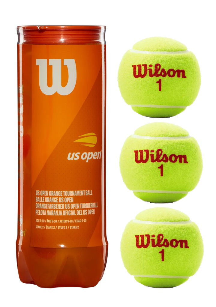 Wilson US Open Orange Tournament Tennis 3-Ball Can