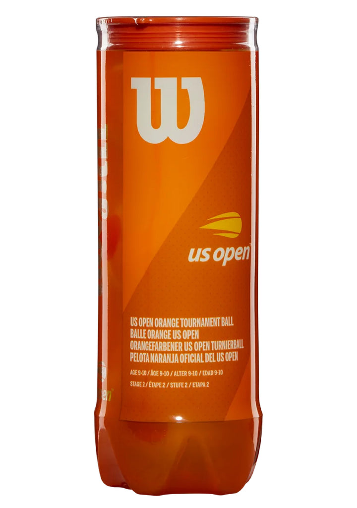 Wilson US Open Orange Tournament Tennis 3-Ball Can