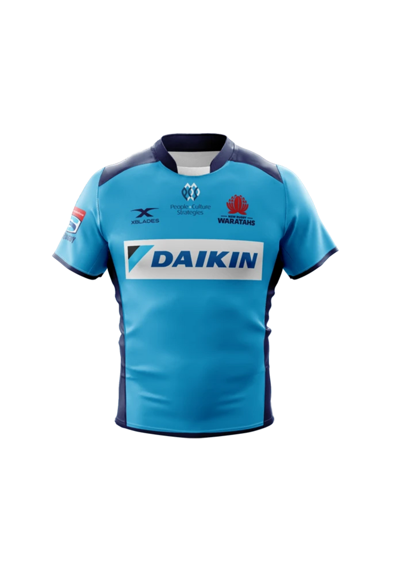 Xblades Junior NSW Waratahs Replica Home Jersey 20 <BR> WAR-RHJ-L20-J SKY NAVY