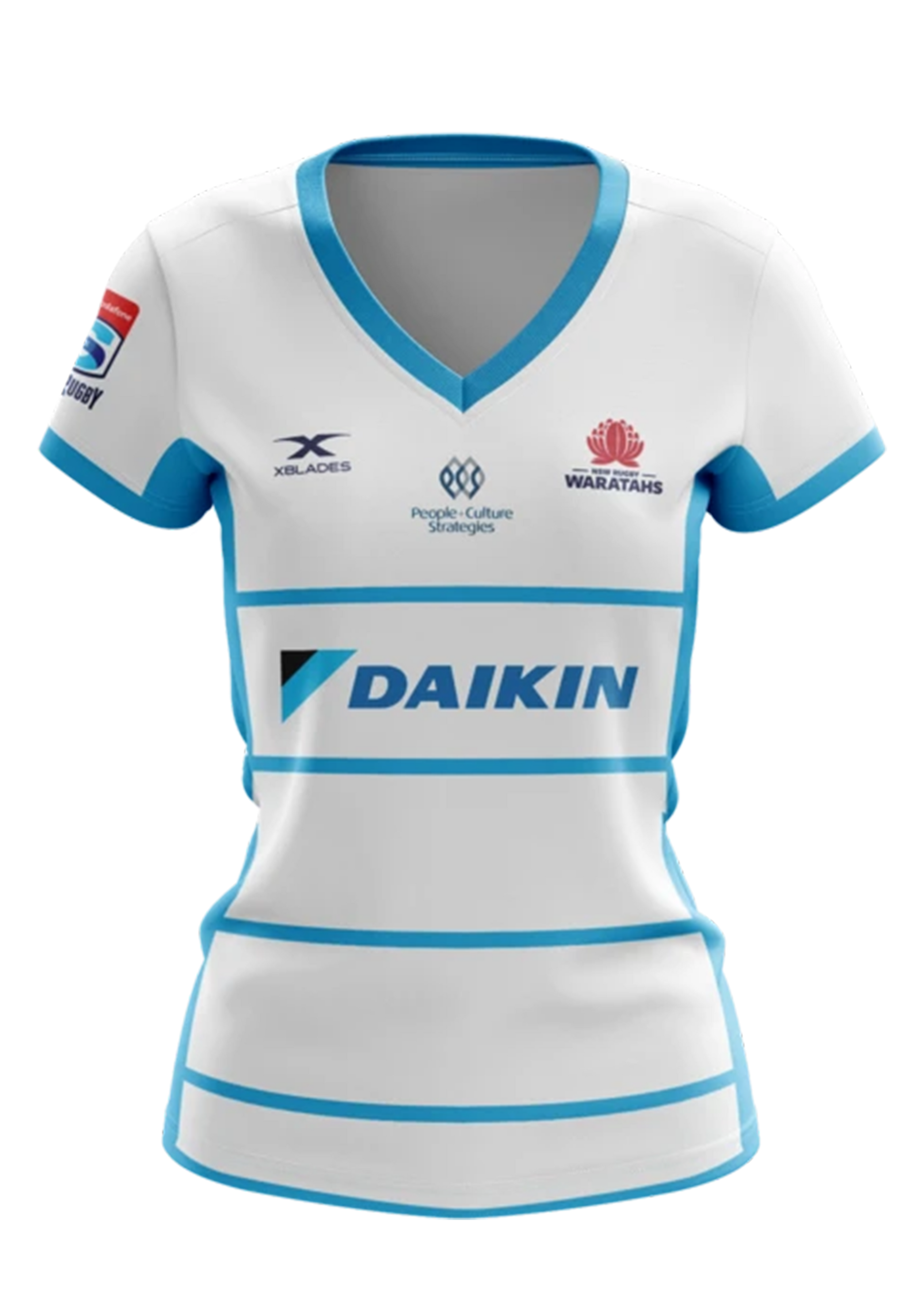 Xblades Womens NSW Waratahs Replica Away Jersey 20 <BR> WAR-RAJ-L20-W WHITE SKY