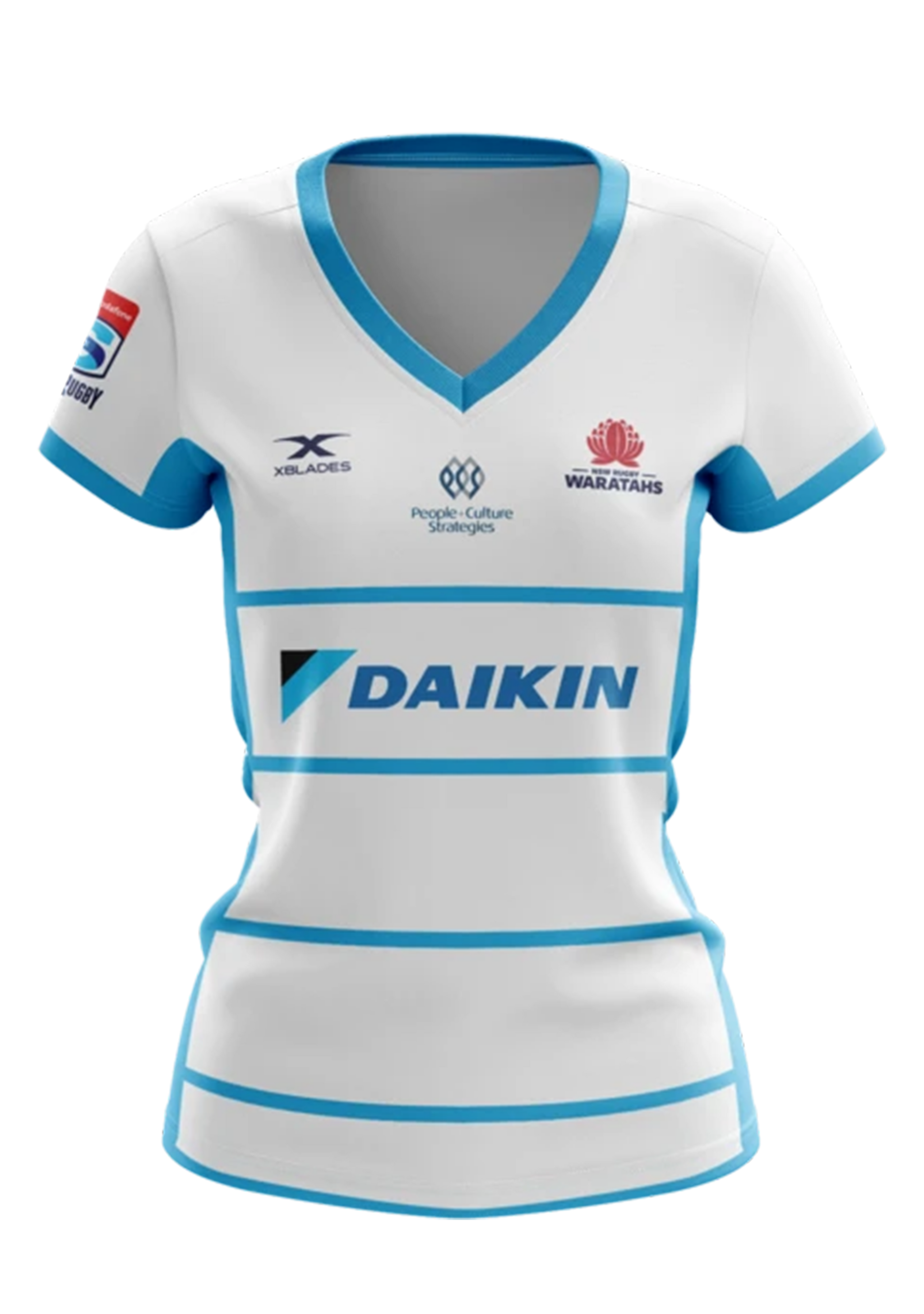 Xblades Womens NSW Waratahs Replica Away Jersey 20 <BR> WAR-RAJ-L20-W WHITE SKY
