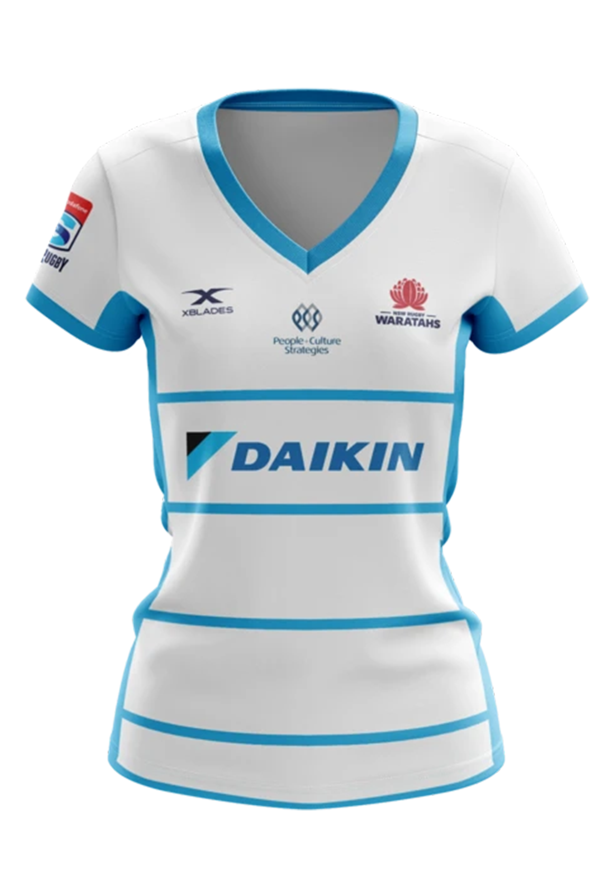 Xblades Womens NSW Waratahs Replica Away Jersey 20 <BR> WAR-RAJ-L20-W WHITE SKY
