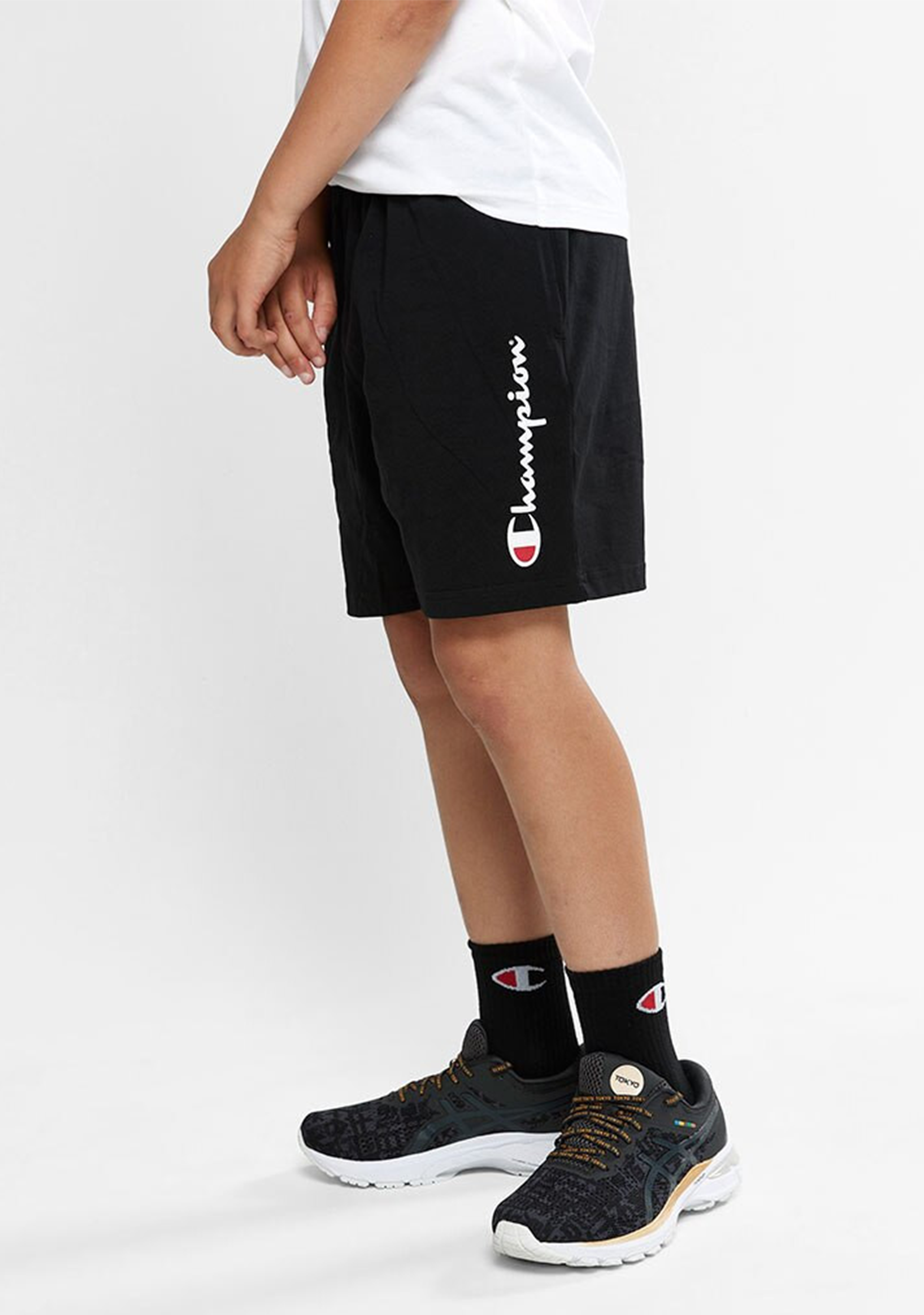 Champion Junior Script Jersey Shorts Black