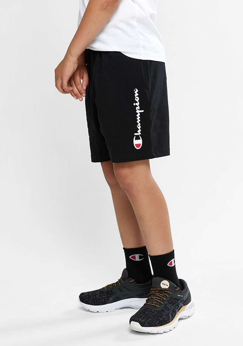 Champion Junior Script Jersey Shorts <BR> KX8VN