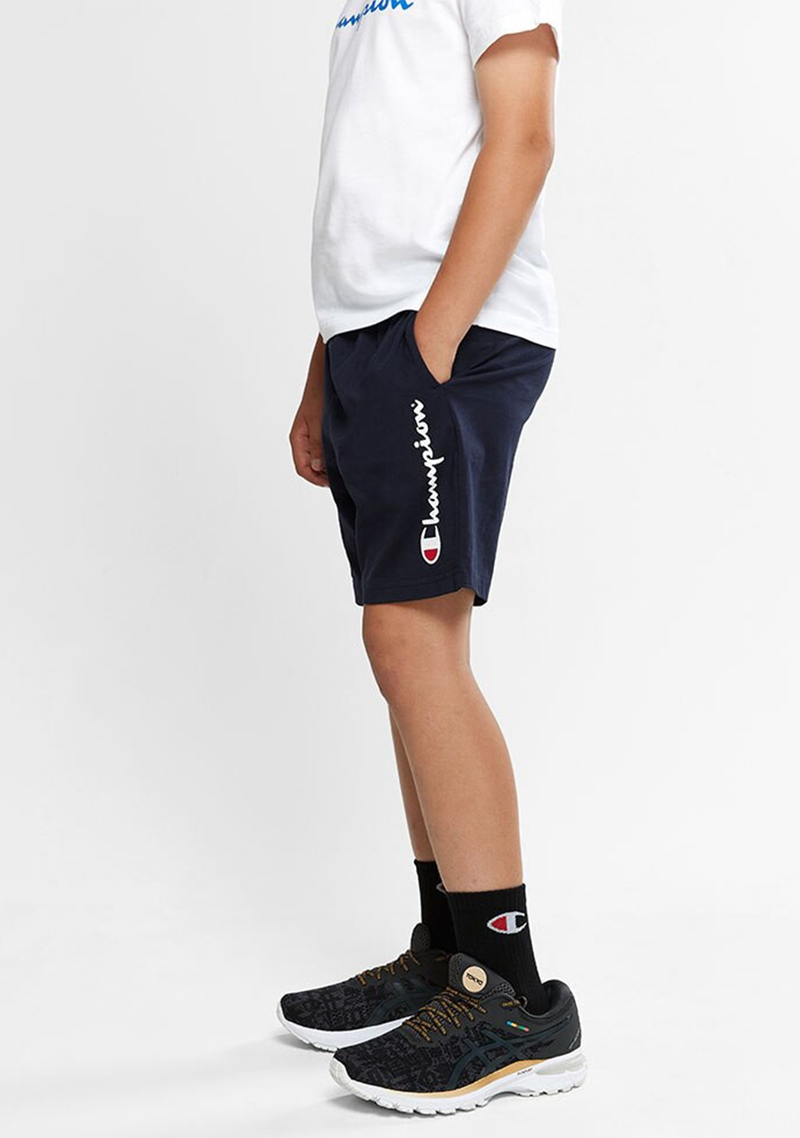 Champion Junior Script Jersey Shorts <BR> KX8VN