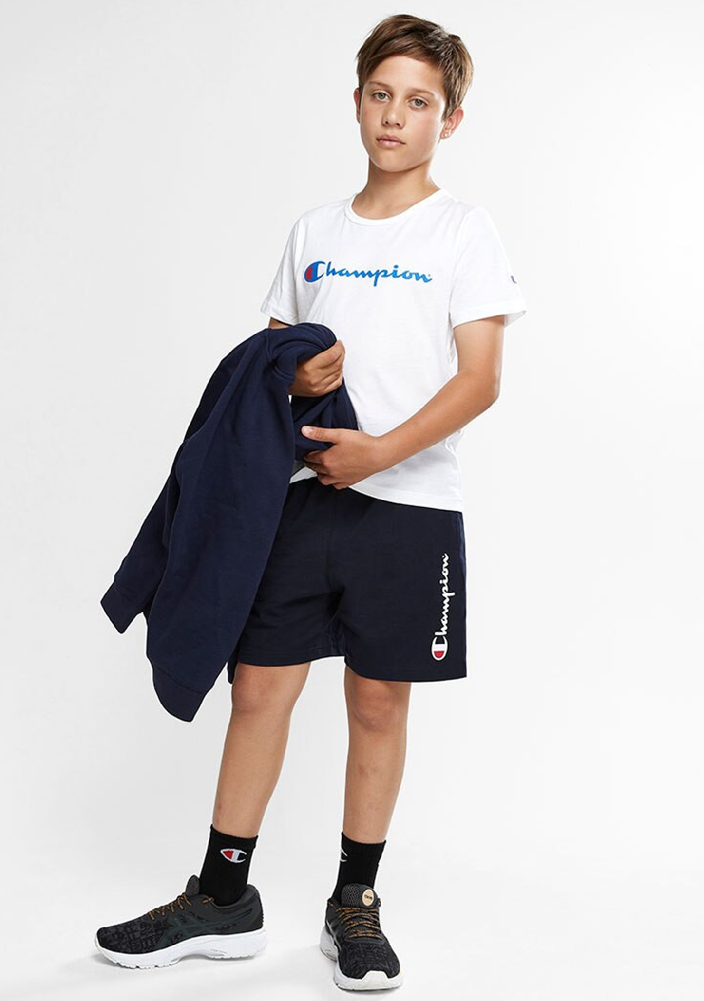 Champion Junior Script Jersey Shorts Black